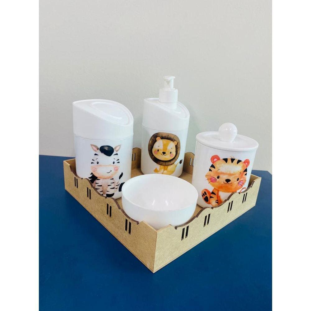 Kit Higiene Safari (Leão, Zebra, Tigre)