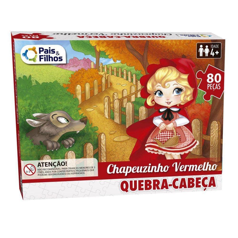 Quebra Cabeça Chapeuzinho Vermelho 80 Pçs - Pais & Filhos