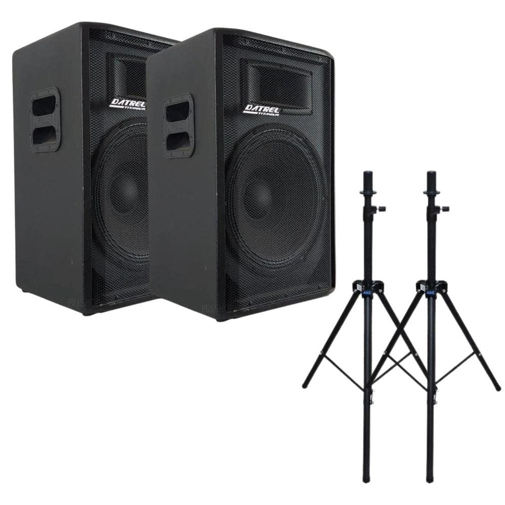 Caixa Ativa + Passiva Datrel 15 Titanium 600Wrms + Tripé
