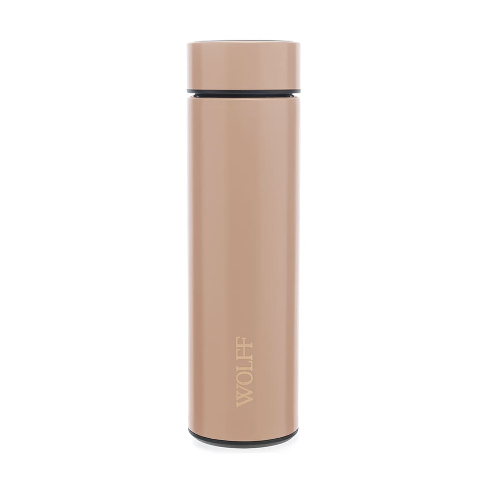 Garrafa Térmica em Aço Inox com Termômetro Led 500ml Rosa