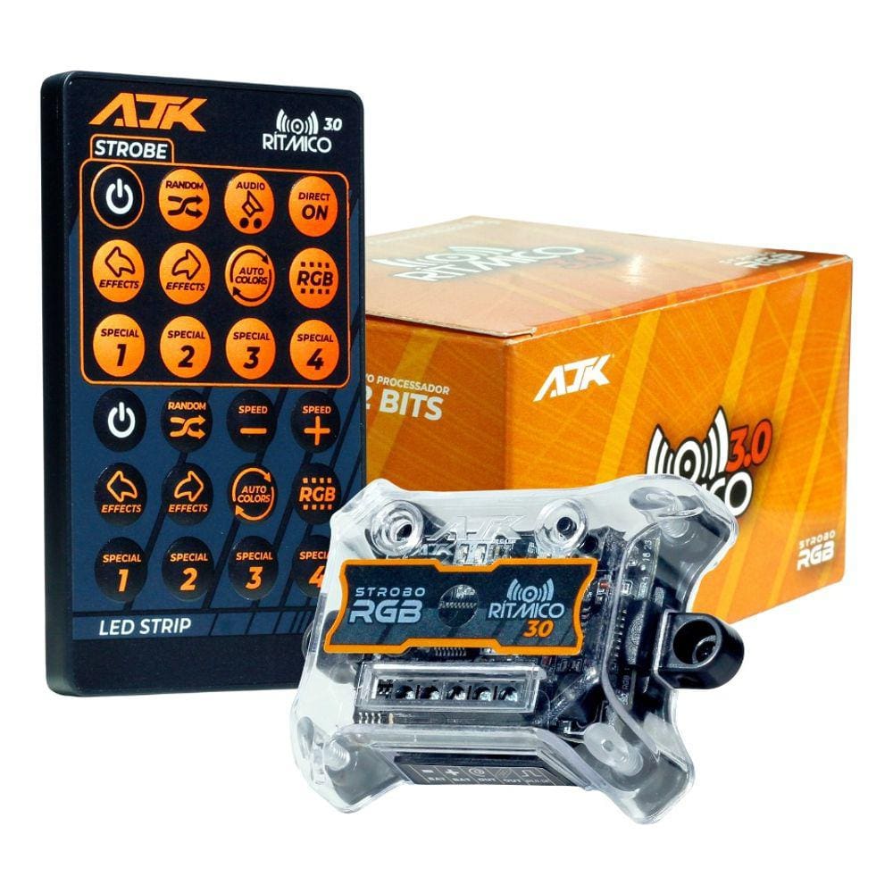 Central Strobo RGB AJK Rítmico 3.0 + Controle