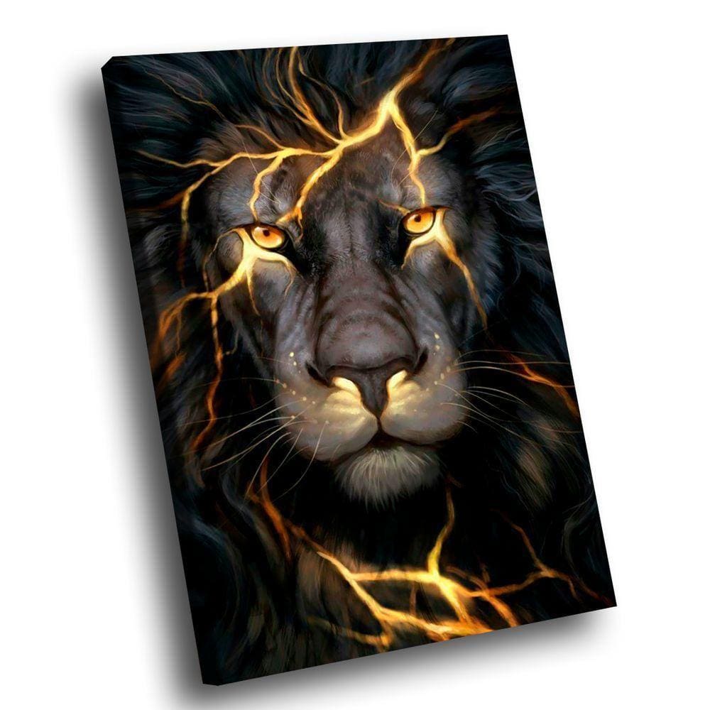 Quadro Leão Iluminado -- Br Artes