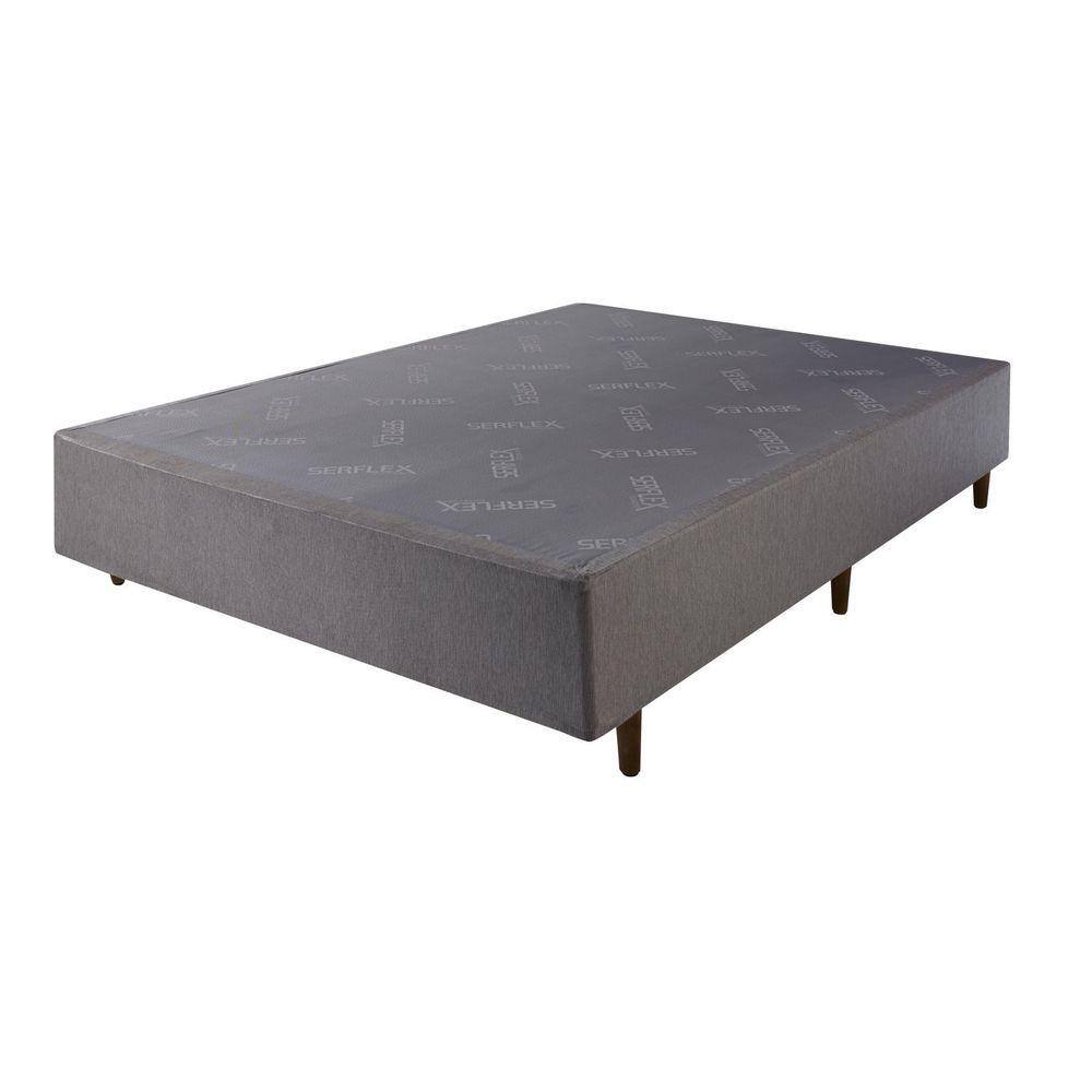 Base Box Queen Serflex Nice 24x158x198cm Cinza