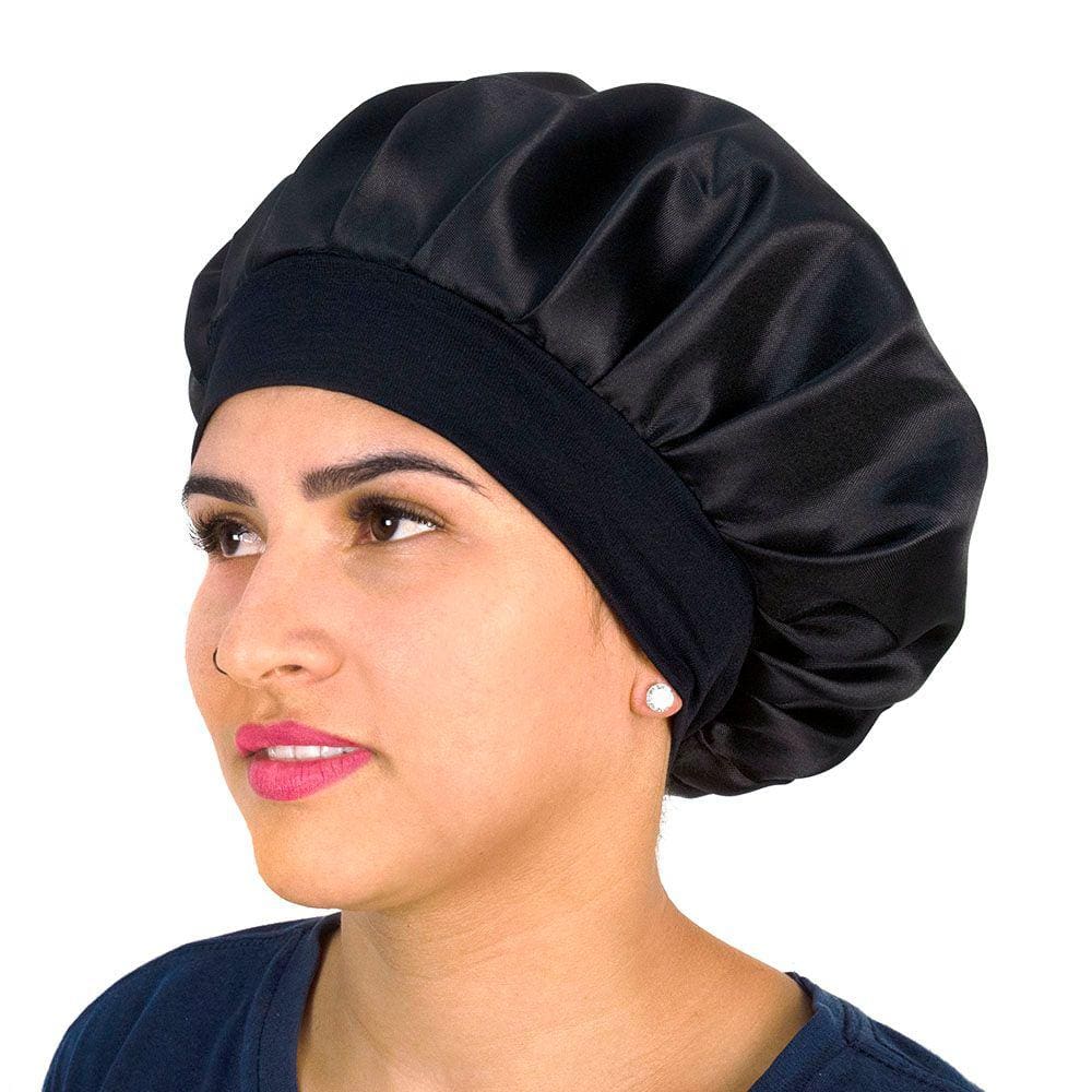 Touca De Cetim Anti Frizz Com Faixa Dormir Conforto