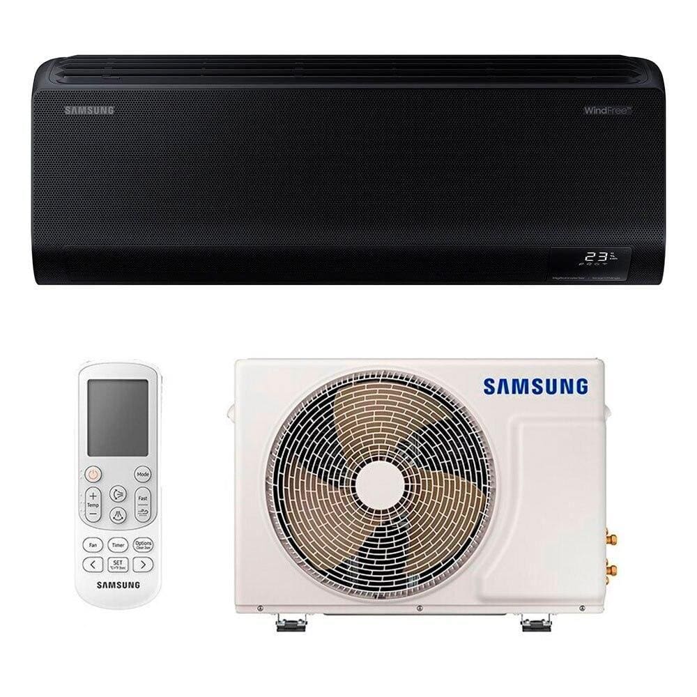 Ar-Condicionado Split Inverter 18000 BTUs Samsung WindFree Connect Black High Wall Quente e Frio AR18CSECABTNAZ / AR18CSECABTXAZ 220V
