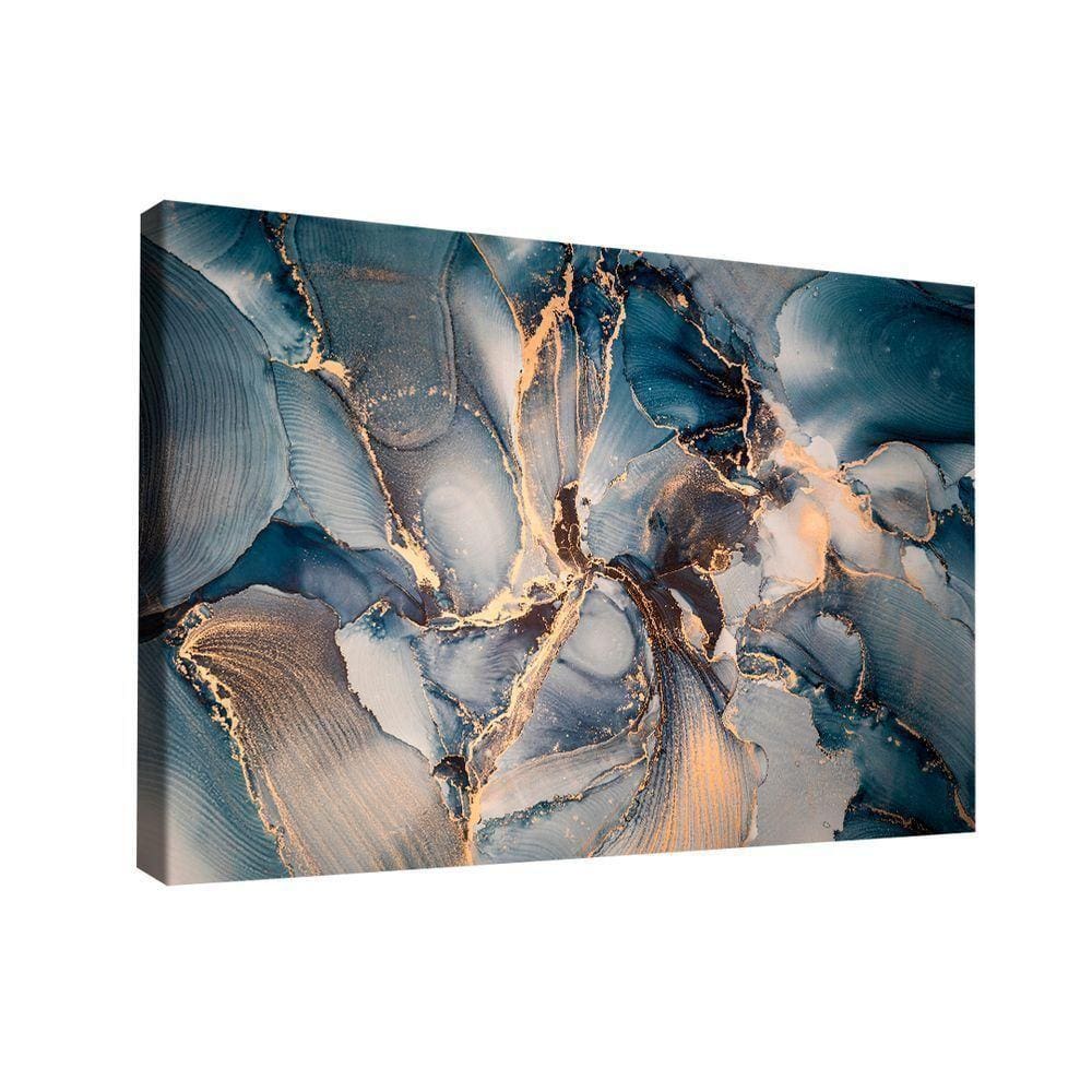 Quadro Abstrato Azul Gold -- Br Artes