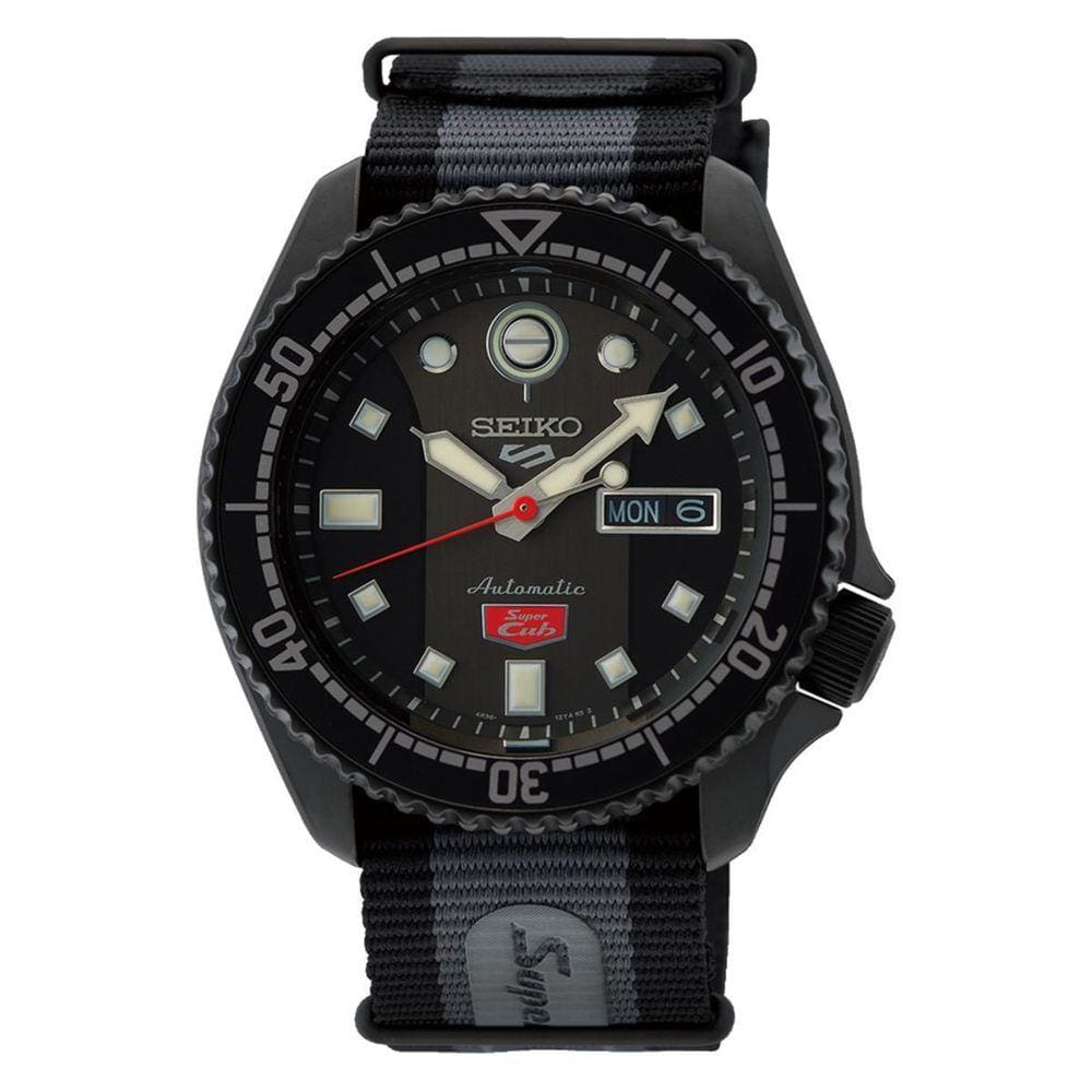 Relógio New Seiko 5 Sports Aut Honda Super Cub Srpj75K1