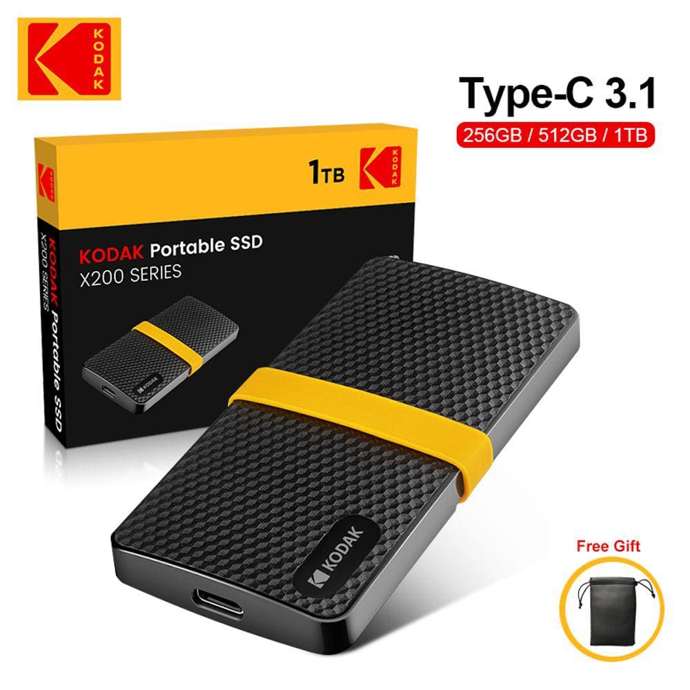 Ssd Hd Externo Kodak X200 1 TB - Usb /tipo C/ Notebook, Pc, Celular
