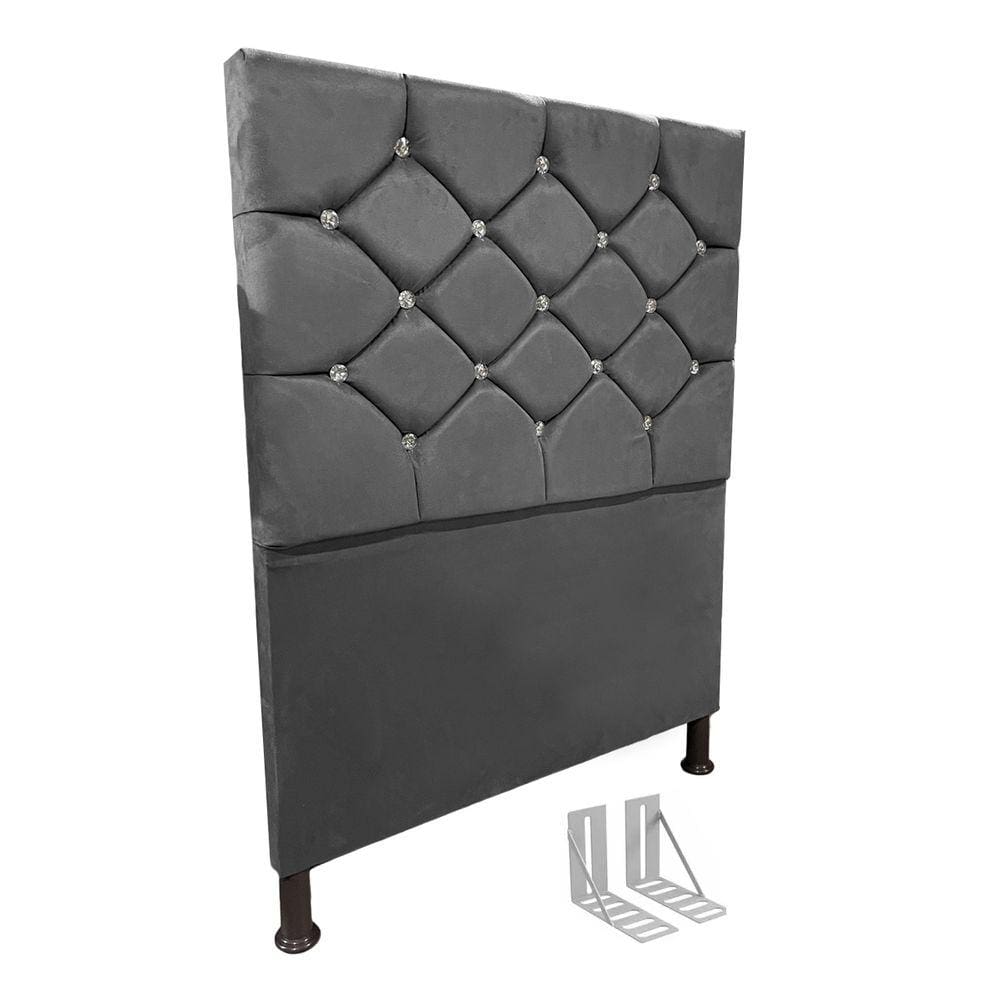 Cabeceira de Cama Box 90cm + Frame Solteiro Estofada Kasi Co