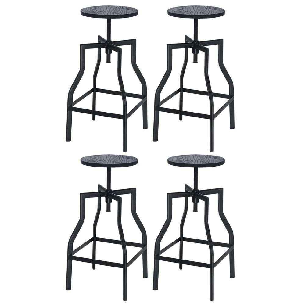 Kit 4 banquetas altas retro loft bancada industrial Turner
