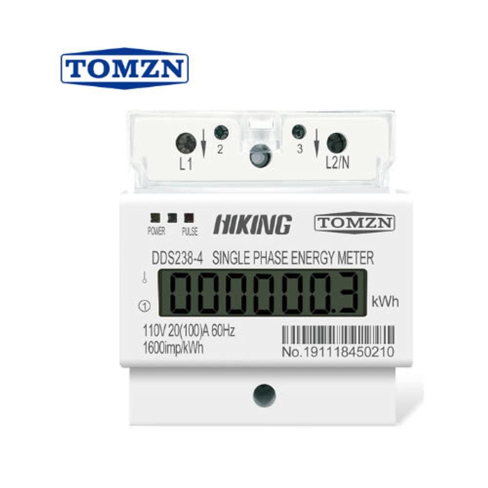 Medidor Consumo Energia Mono 110V 100A DDS238-4 TOMZN