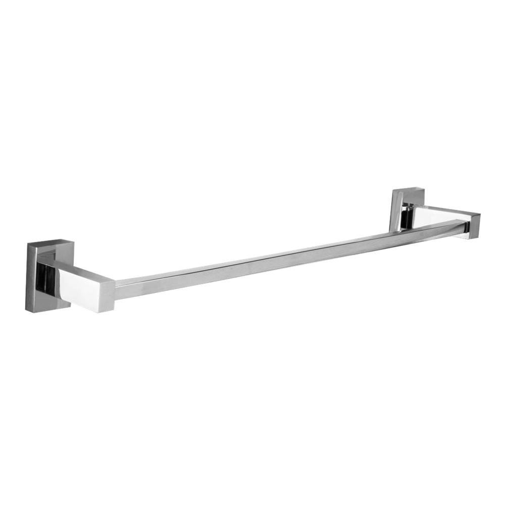 Porta Toalha De Banho Toalheiro 60Cm Vogue Luxo Aço Inox Cromado