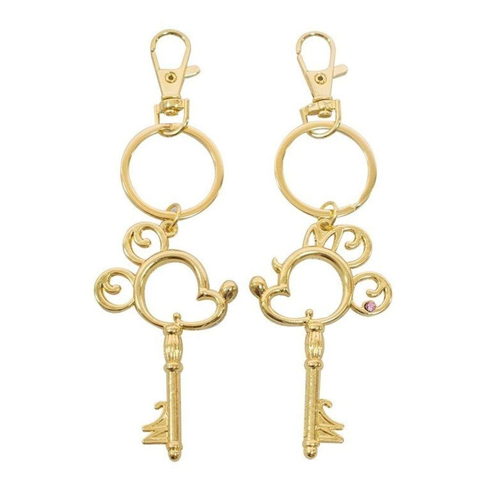 Kit Chaveiros Dourados Mickey & Minnie - Disney