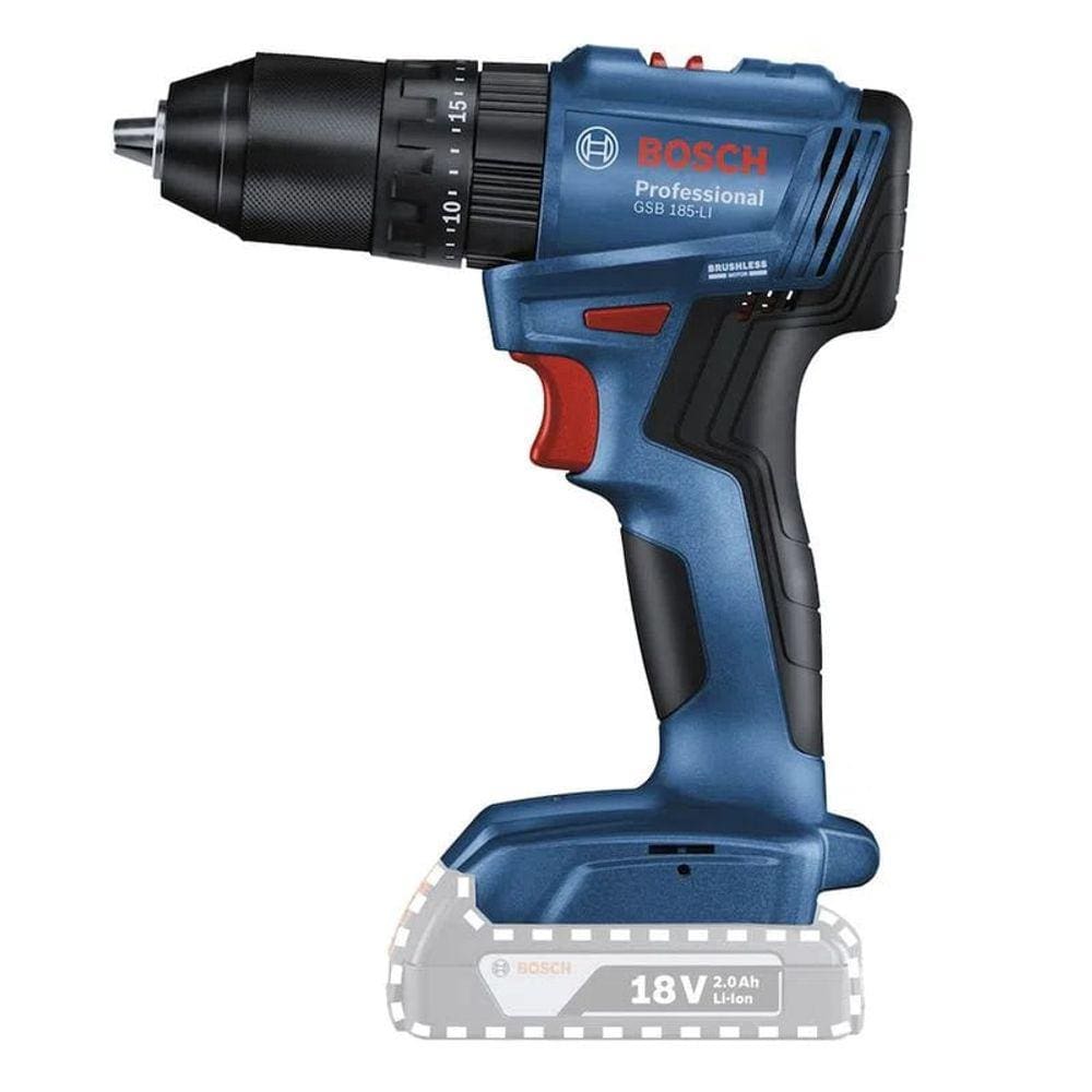 Parafusadeira/Furadeira á Bateria 18V GSB-185-LI CB Com 23 Acessorios BOSCH