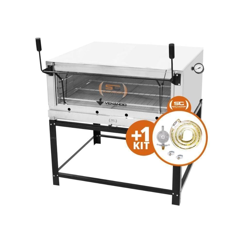 Kit - Forno Gás Industrial Roma Inox Firi110 + Kit Gás 2kg - Venâncio