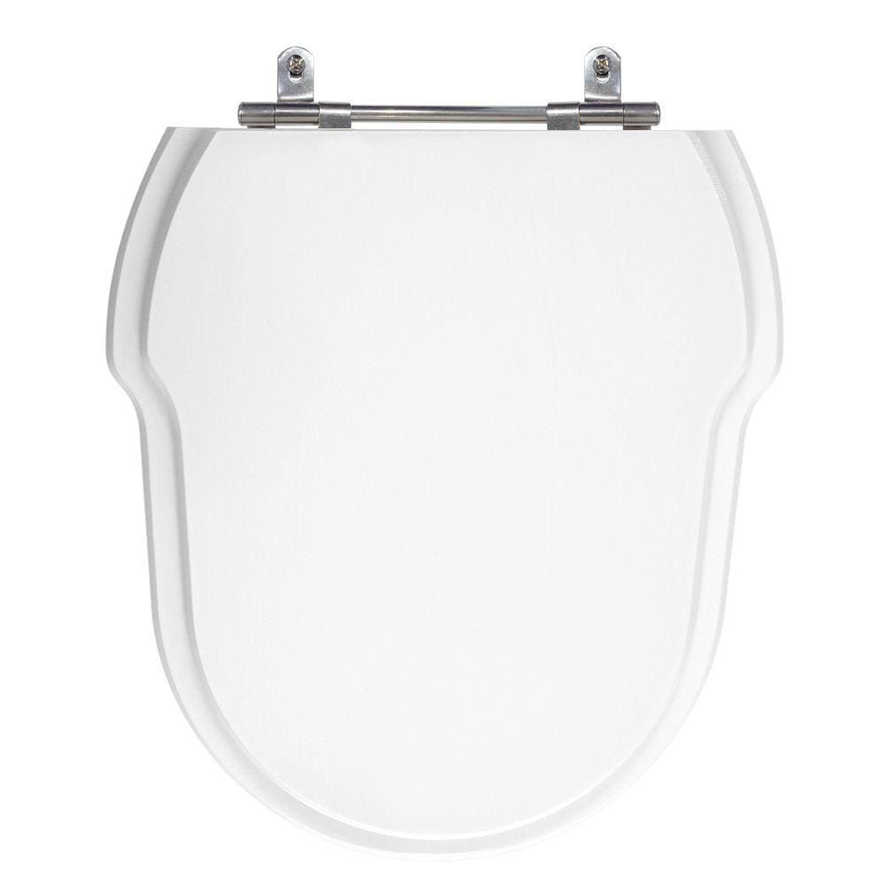Assento Sanitário Hampton Branco Tampa para Vaso Incepa de Madeira Laqueada