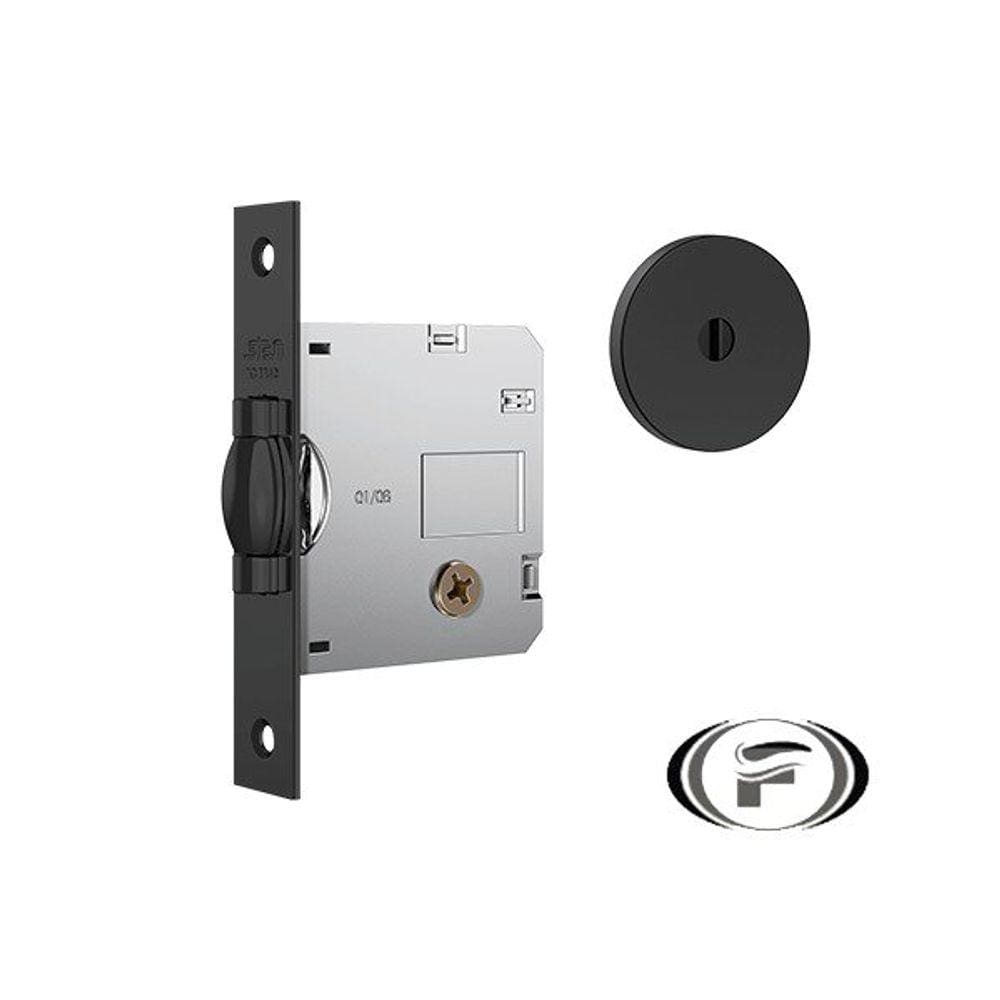 Fechadura Rolete Tetra Redonda 1005 Preta Stam