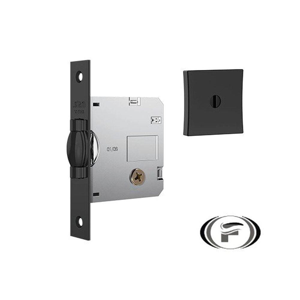 Fechadura Rolete Tetra Quadrada 1005 Preta Stam
