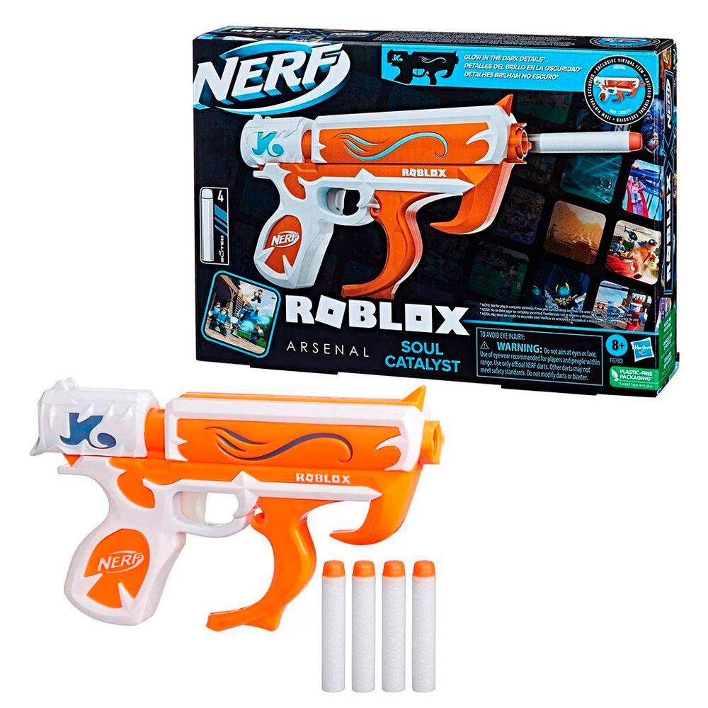 Arsenal De Roblox - Blaster Motorizado Con Láser -10 Dardos Nerf