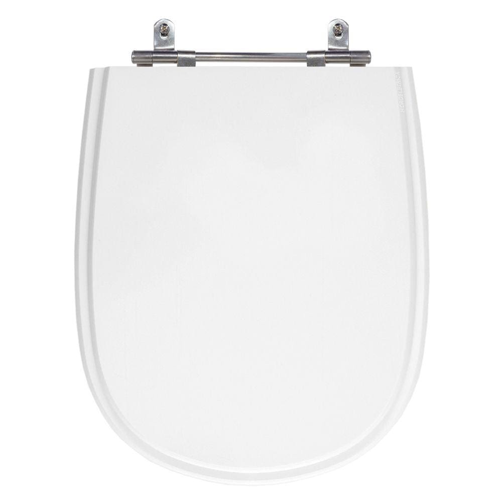 Assento Sanitário Paris Branco Neve Tampa para Vaso Ideal de Madeira Laqueada
