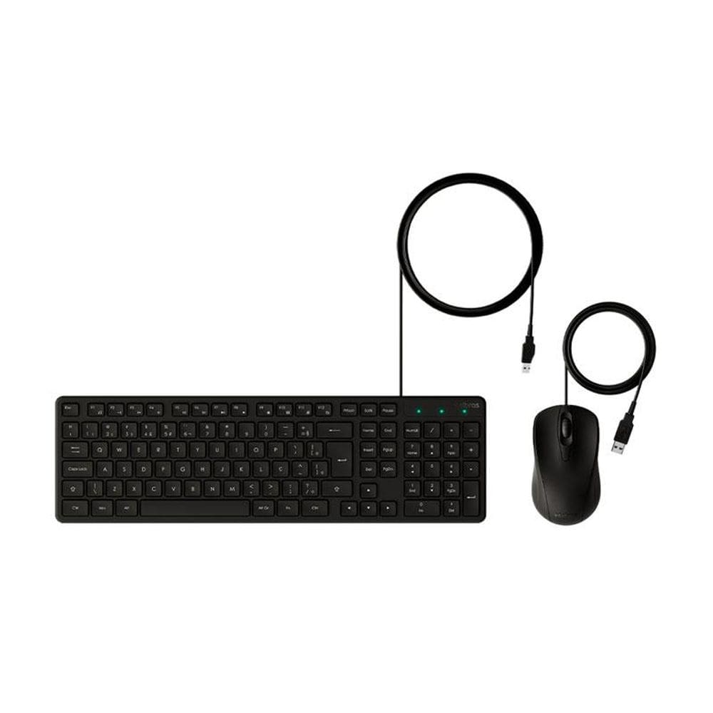 Teclado e mouse com fio USB preto CCI 20 - Intelbras