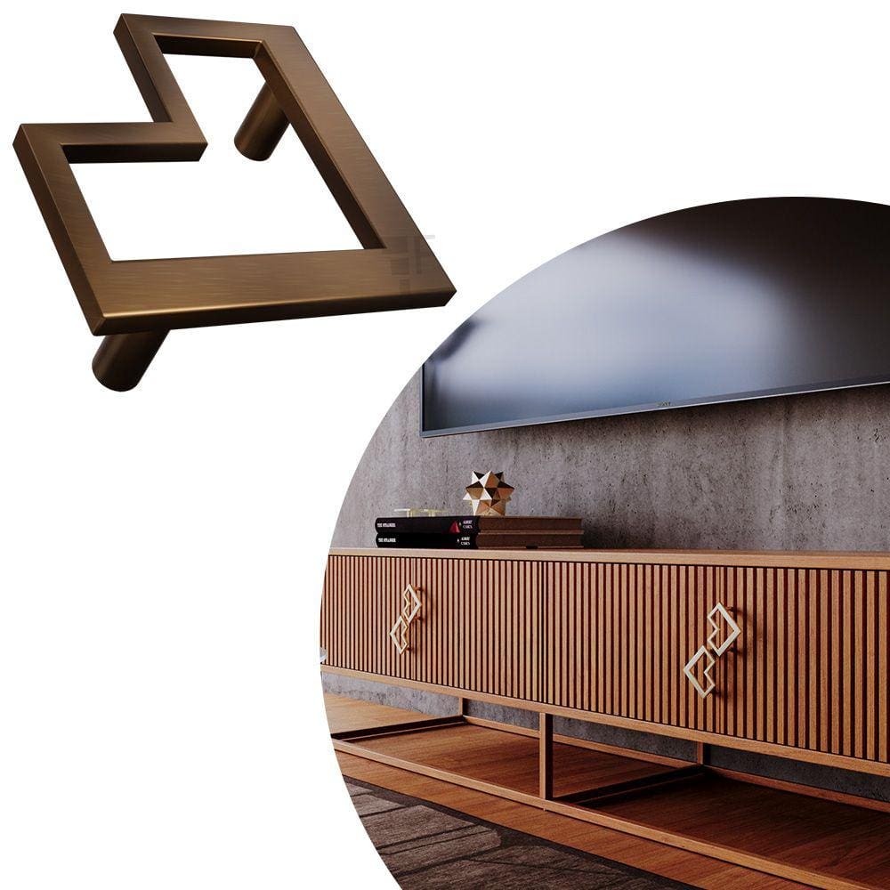 Puxador Corio IL 1720 - Âmbar - 60x60mm
