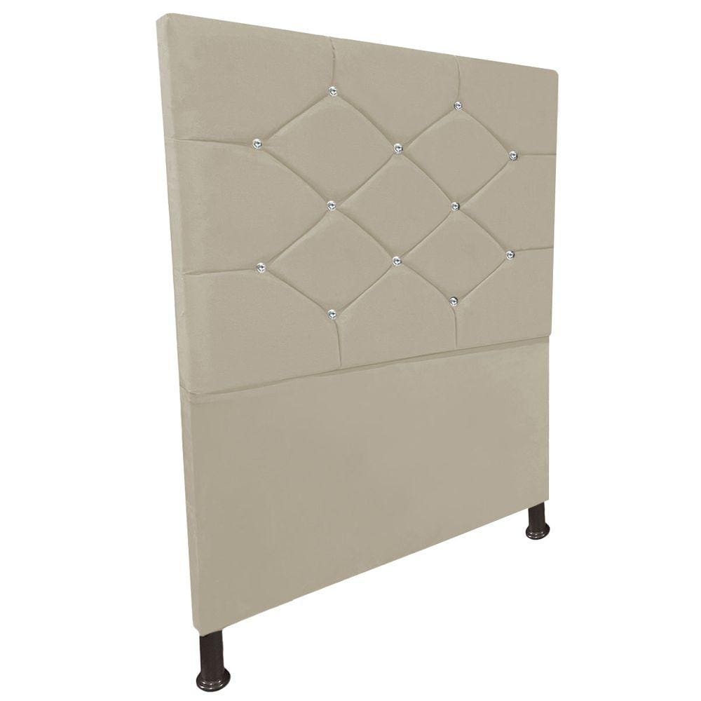 Cabeceira de Cama Box Solteiro 90cm Estofada Kasi New Bege