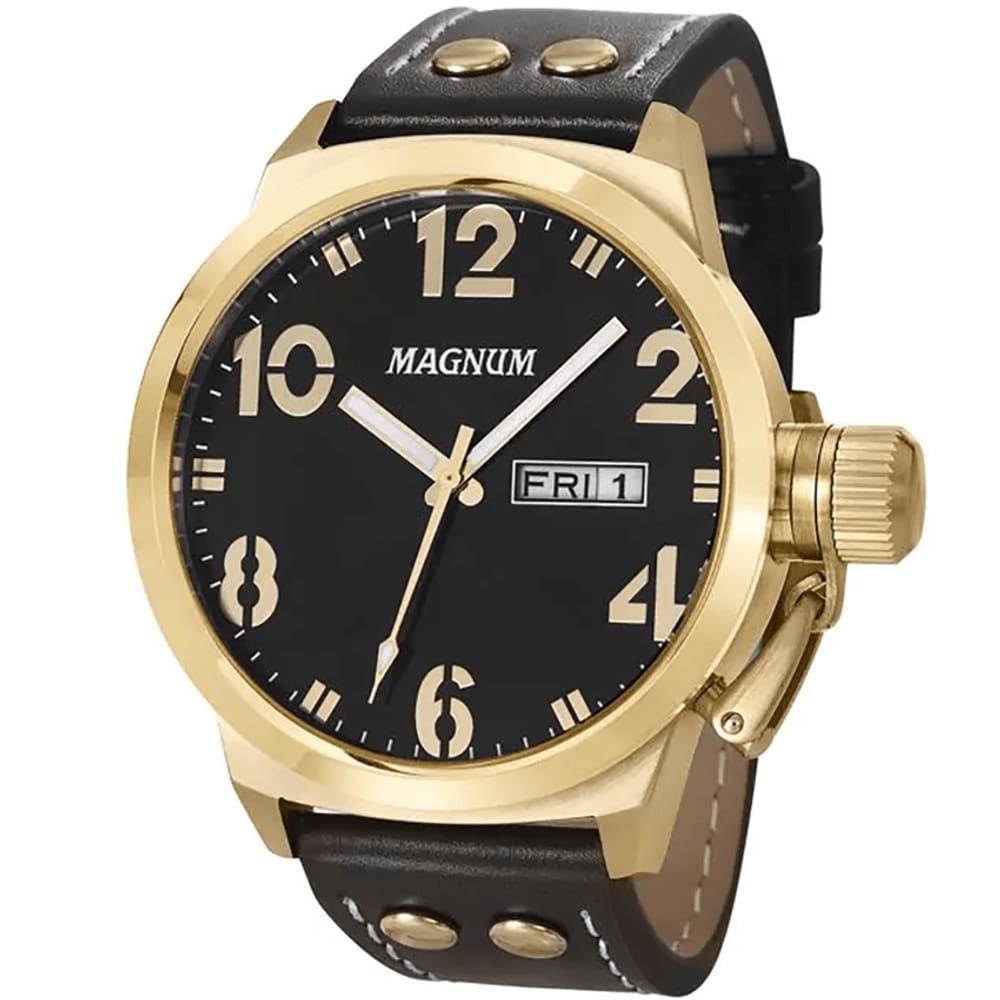 Relógio Magnum Masculino Multifunção Ma31579y Prata/preto