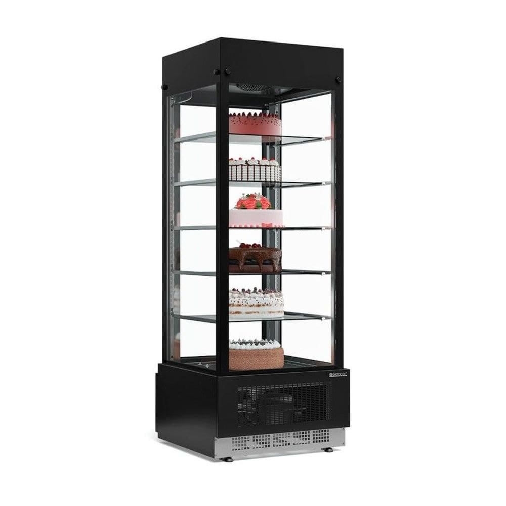 Vitrine Refrigerada Gelopar Fixa Preta 127V GEVF-075 PR