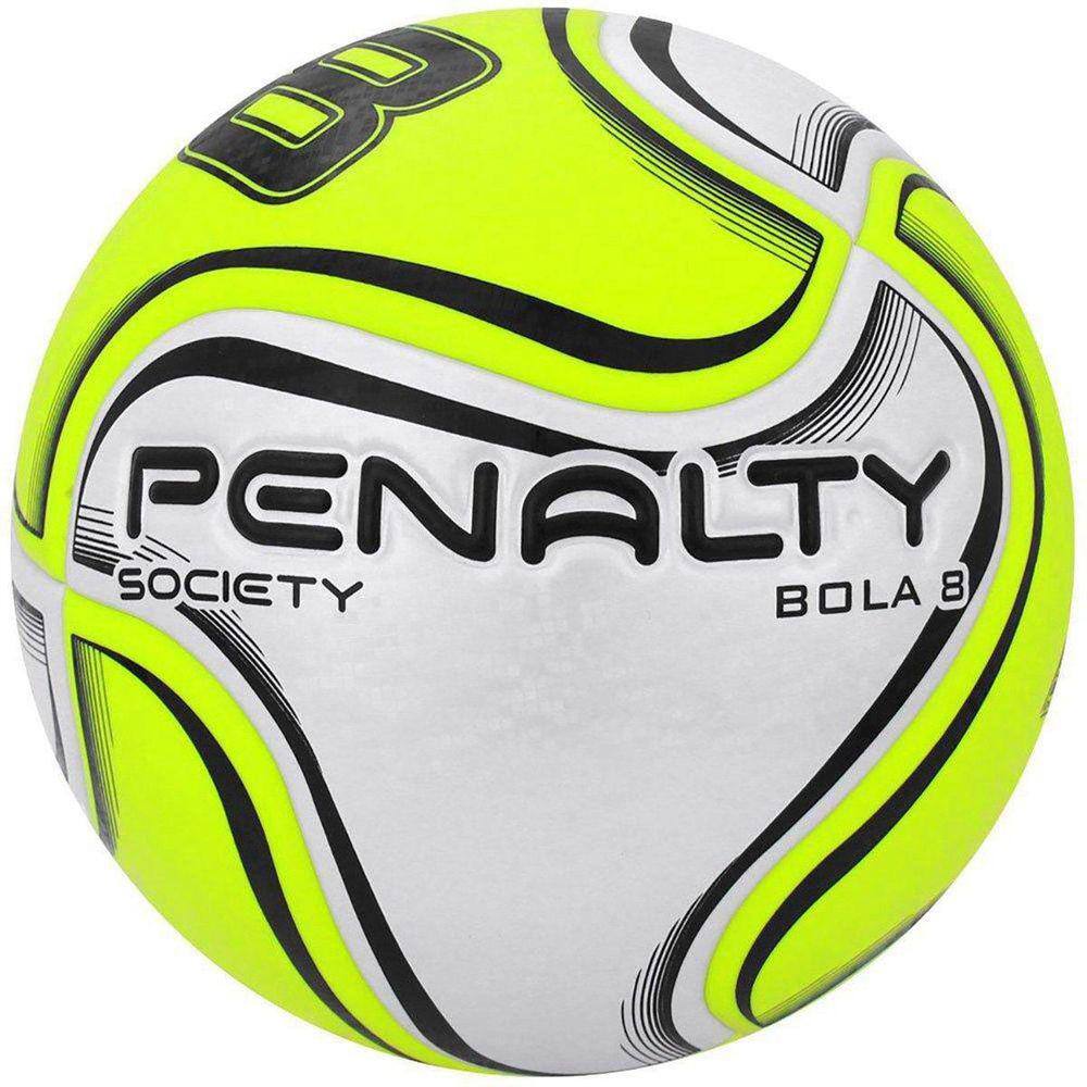 Bola Penalty Bola Society 8 X 521289-1880 - Branco/Amarelo U