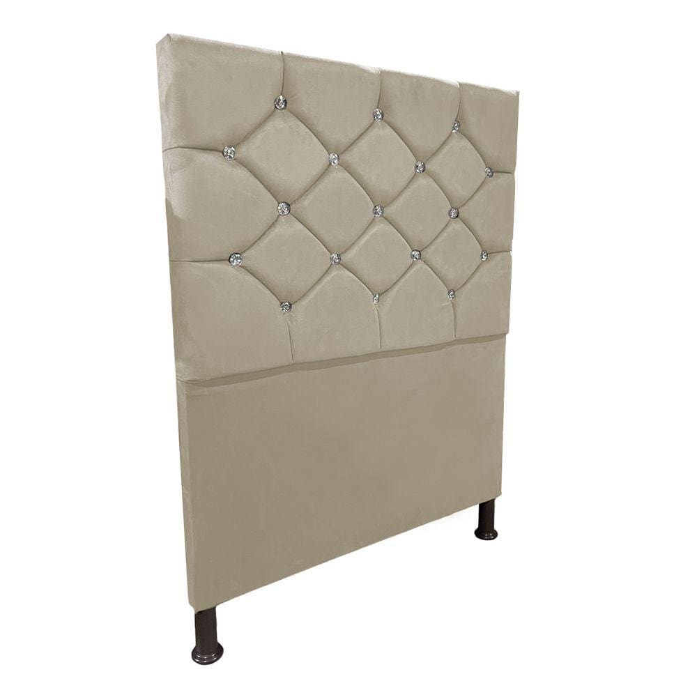Cabeceira de Cama Box Solteiro 100cm Estofada Kasi Bege
