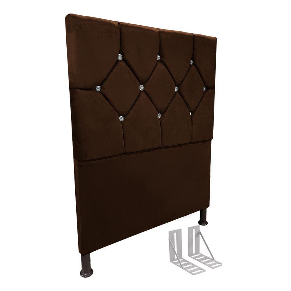Cabeceira de Cama Box Solteiro + Frame 80cm Estofada Maju Mr