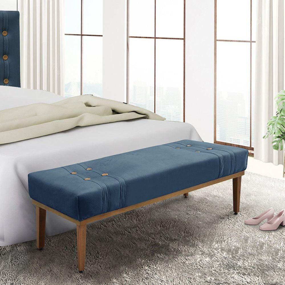 Calçadeira Recamier Casal Gênova Spezzia Decor Azul Marinho