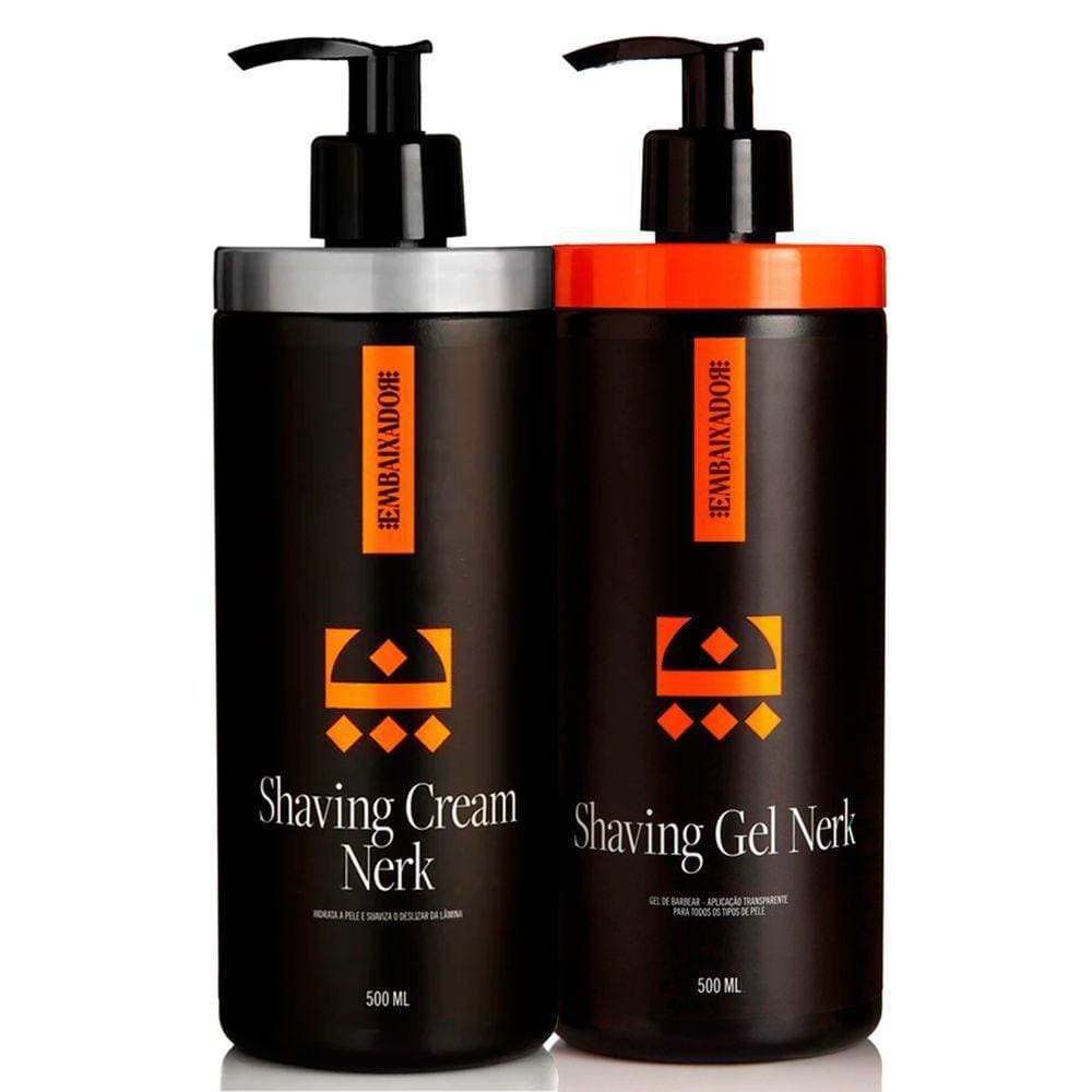 Shaving Gel Nerk + Shaving Cream Nerk Embaixador 500Ml