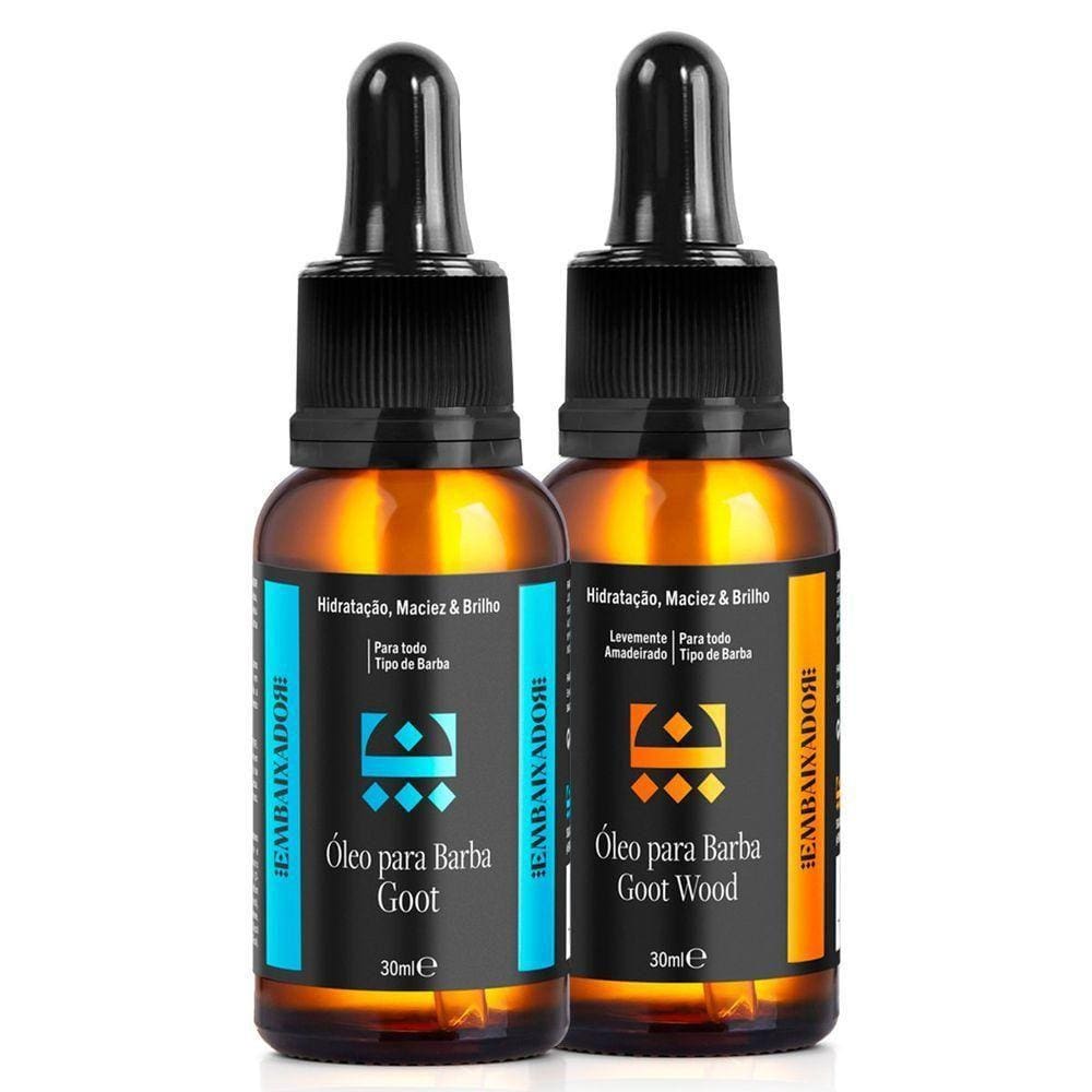 Kit 01 Óleo Para Barba Goot + 01 Óleo Goot Wood Embaixador 30Ml