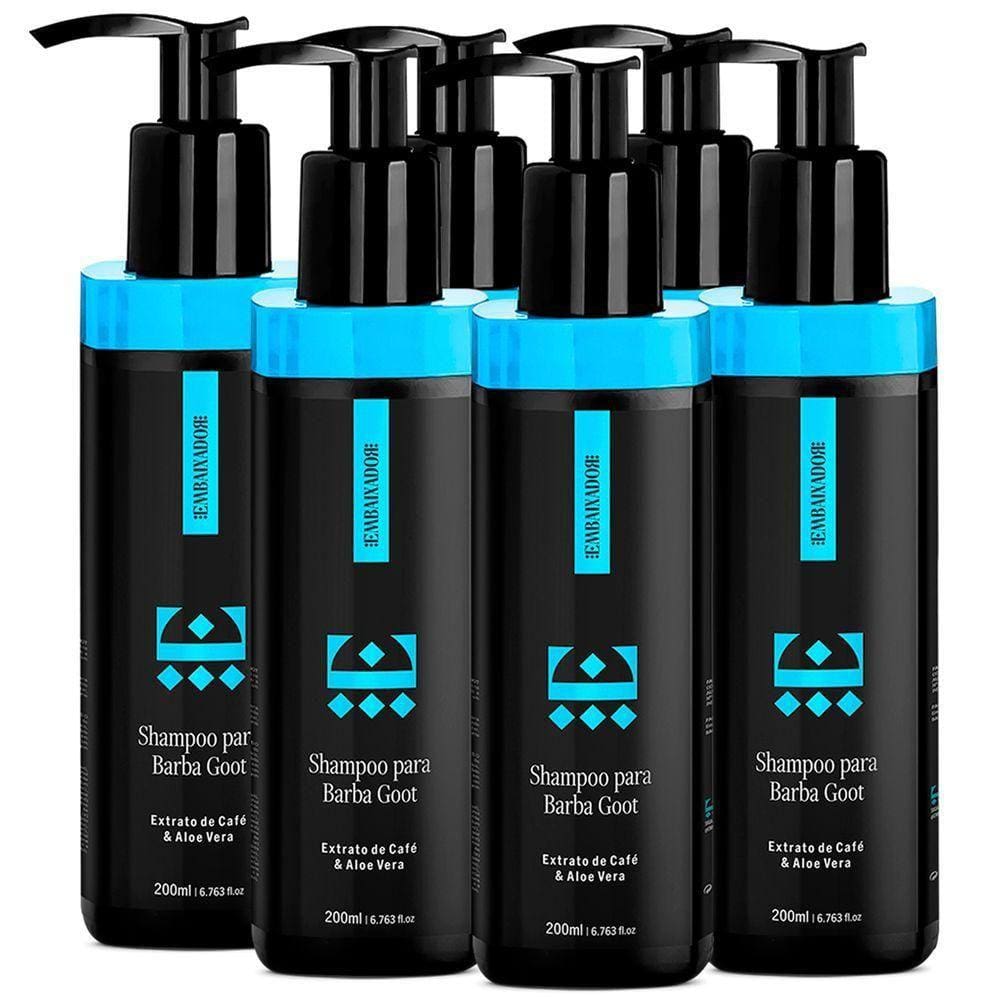 Kit 06 Shampoo Para Barba Goot Embaixador 200Ml
