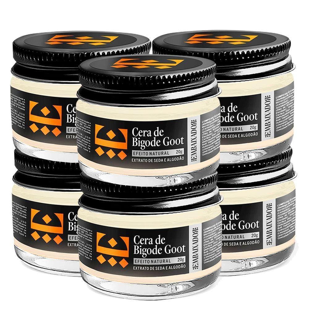 Kit 06 Cera Para Bigode Goot Embaixador 20G