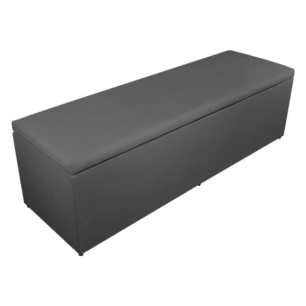 Báu Calçadeira Eva 160cm Suede Cinza - Vallisa Decor
