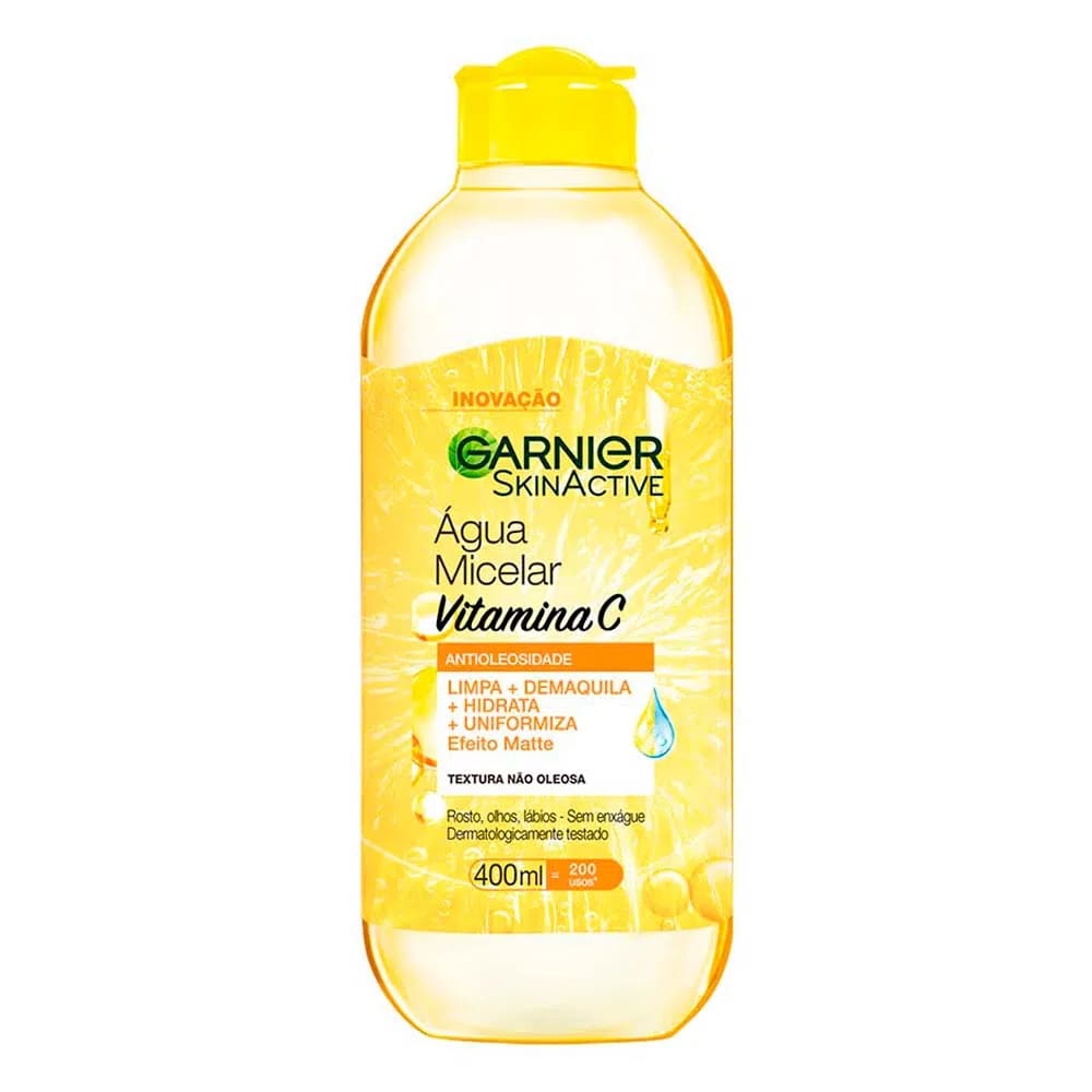 Água Micelar Garnier SkinActive Antioleosidade Vitamina C Oil Free 400ml 7899706178143 COT