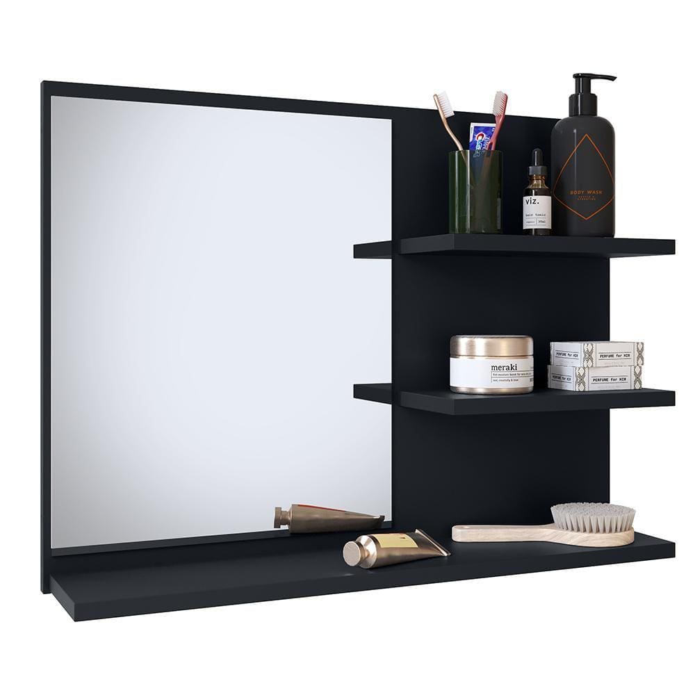 Espelheira Parede Astra Pequena Prateleiras Organizadoras Espelho Banheiro Suspenso Resistente - RPM Móveis