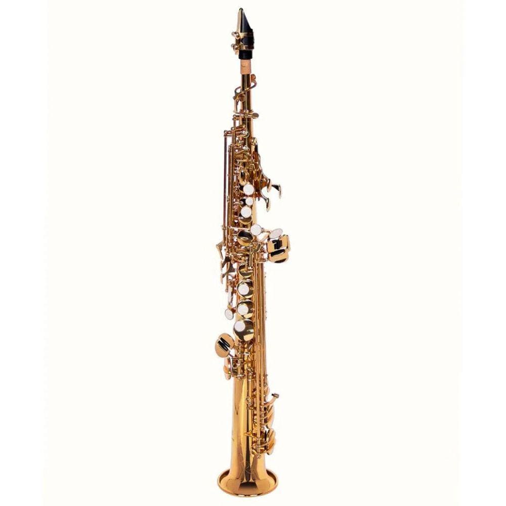 Sax Soprano Reto Dominante Bb Dourado Com Semi Case - 16462