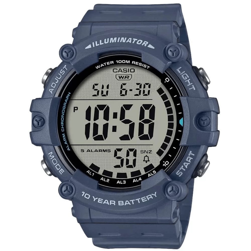 Relógio CASIO masculino digital azul AE-1500WH-2AVDF