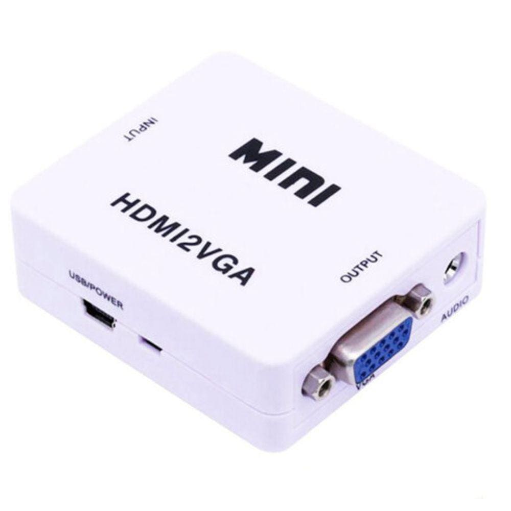 Mini Conversor De Hdmi Para Vga Hd 1080P Exbom 02831