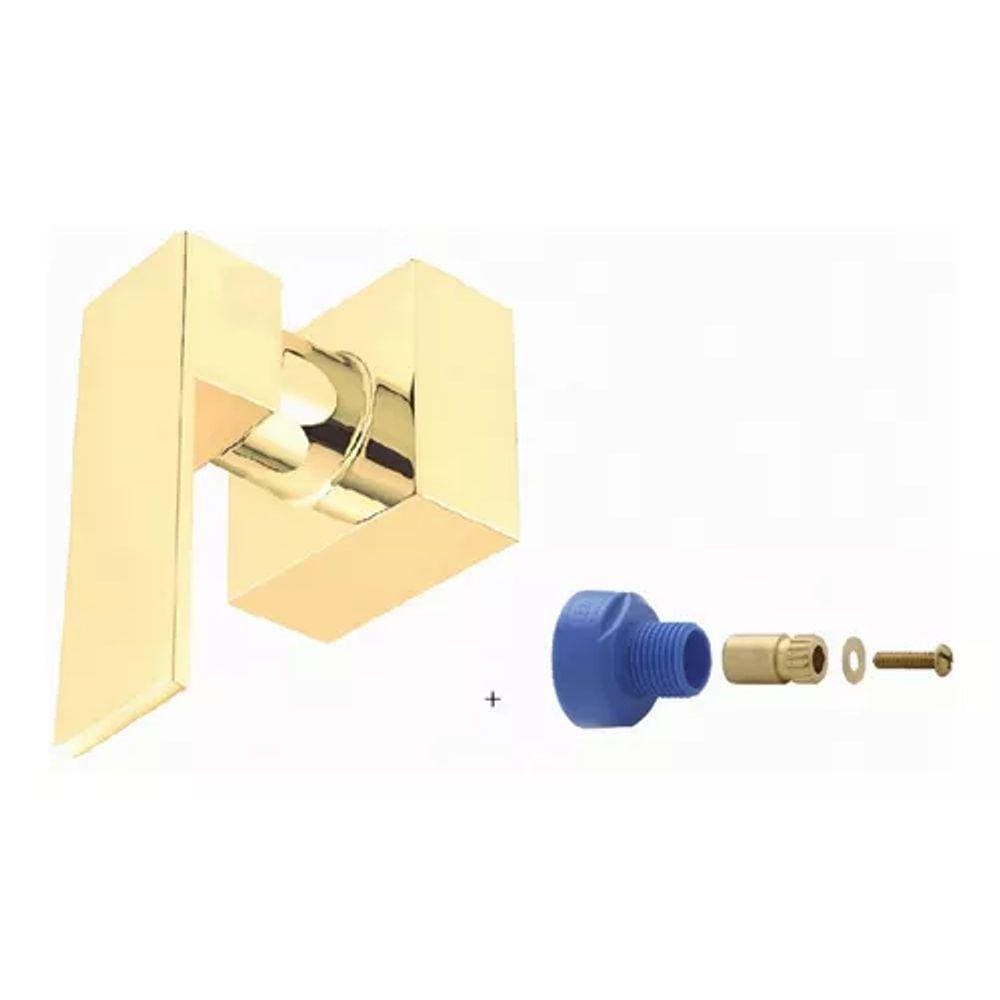 Acabamento Registro Quadrado Padrão Docol Dourado Barcelona