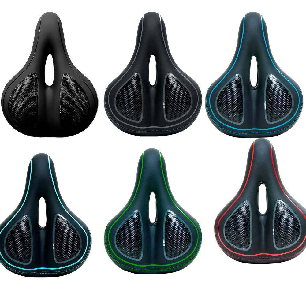 Selim Gel Grande 260x200mm Unissex Bike Passeio Mtb Elastômero Absolute