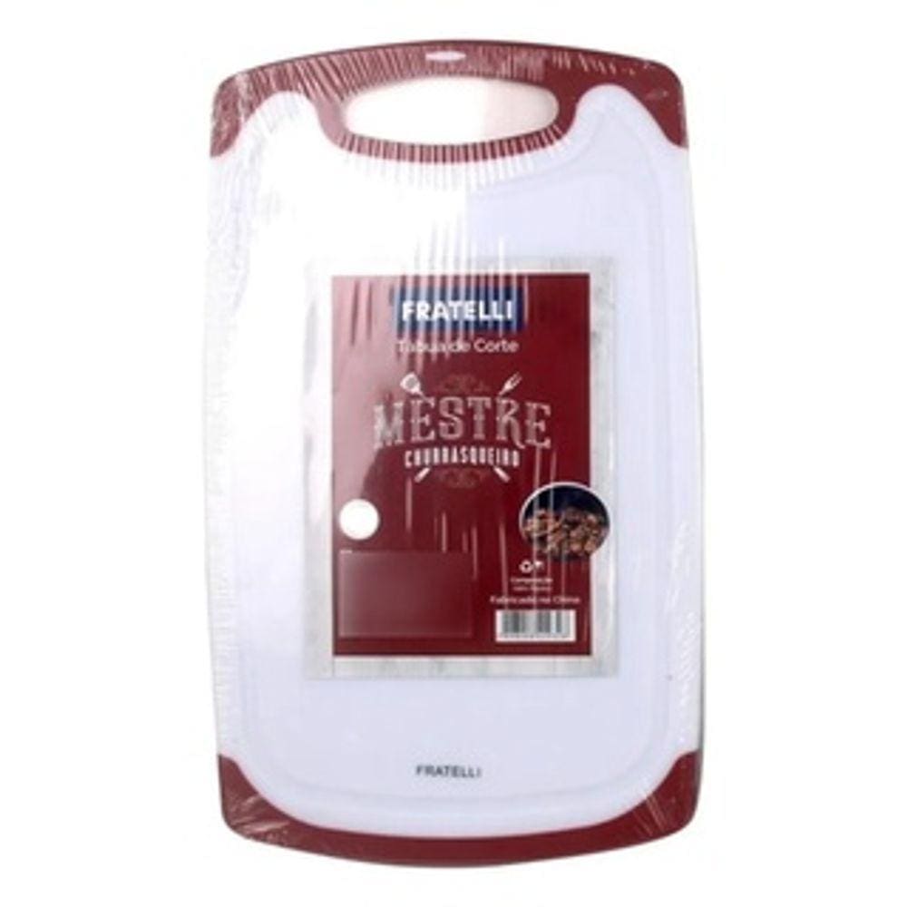 Tábua De Corte Mestre Churrasqueiro Vermelho 15x25cm Frateli