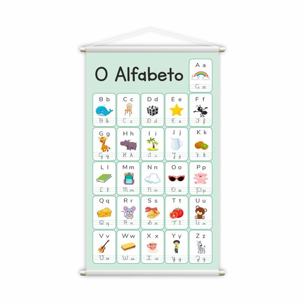 Banner Alfabeto 4 Letras Pedagógico Escolar Infantil Grande