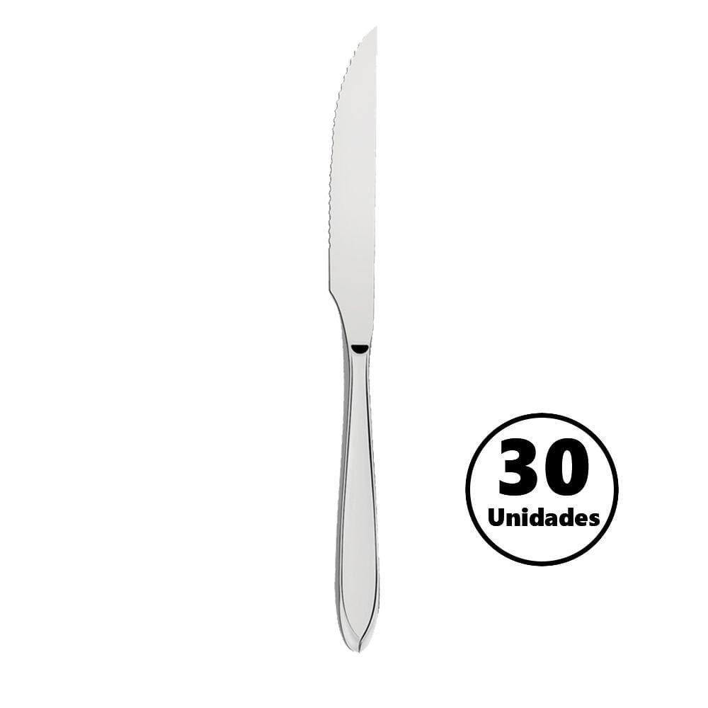 Kit Talheres Faca de Churrasco 30 Peças Laguna Aço Inoxidável para Restaurante Tramontina