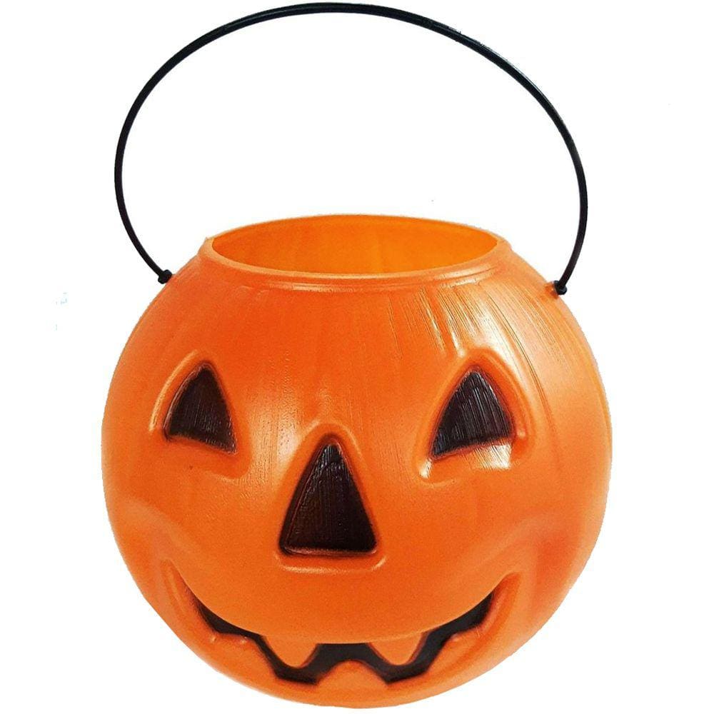Balde de Abóbora Halloween Laranja