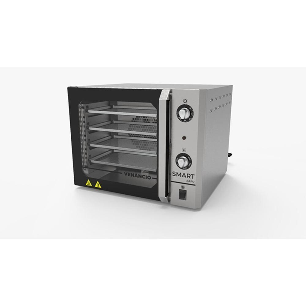 Forno Turbo Convector Elétrico Smart Basic 4 Esteiras Inox E Painel Inox Fcsb4e - Venâncio220V